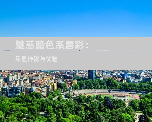 魅惑暗色系唇彩：尽显神秘与优雅